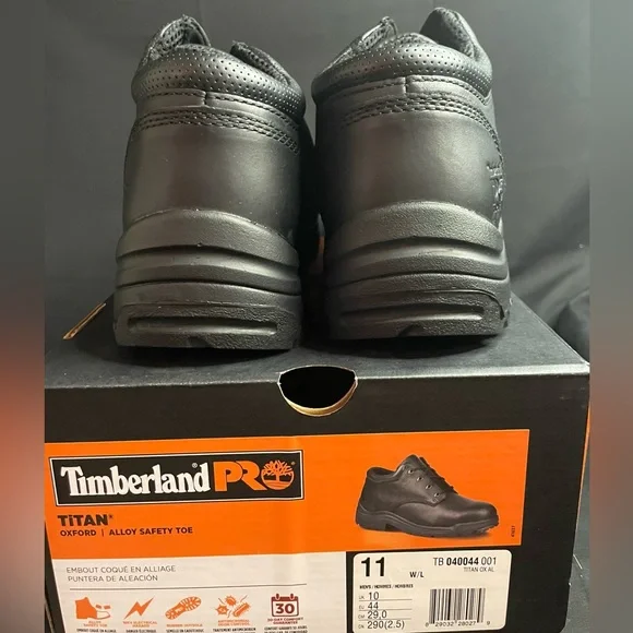 Timberland Pro Titan Oxford Alloy Safety Toe Black Men's Size 11 Work NEW